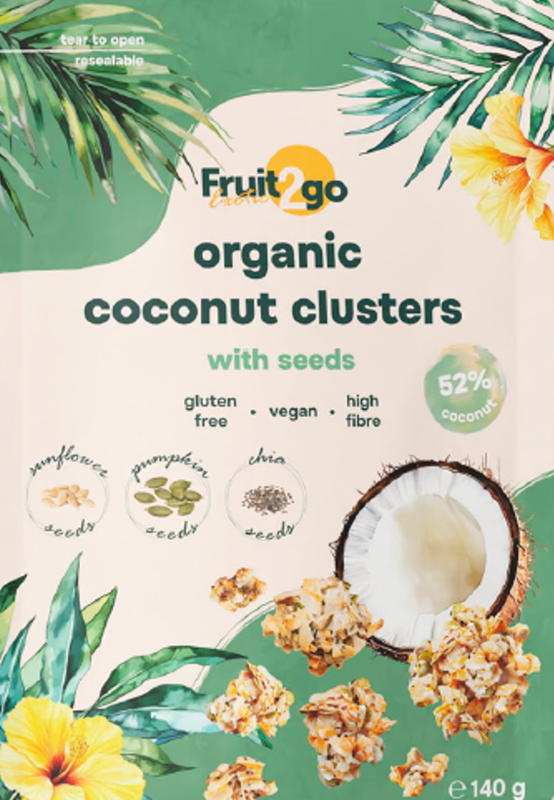 Clustere de nucă de cocos cu semințe